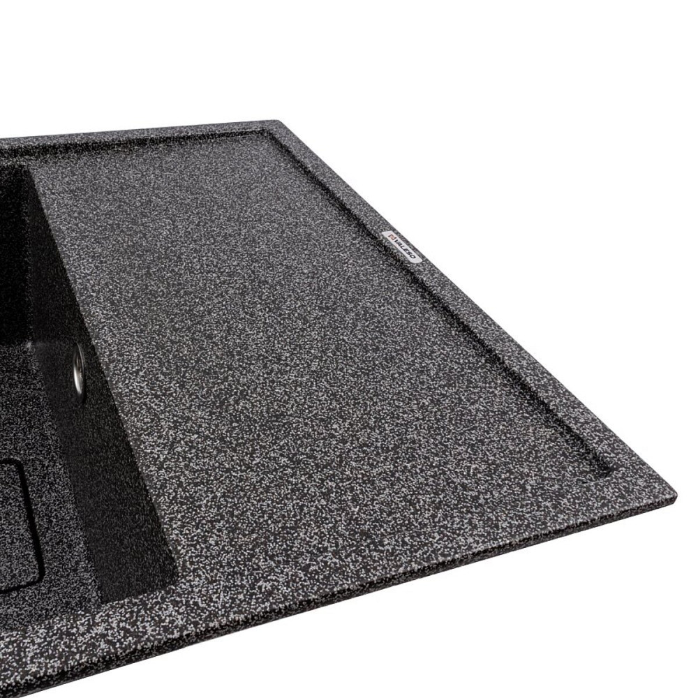 Кухонна гранітна мийка 6550 ESTERIS VALESO графіт Коломия - фото 4