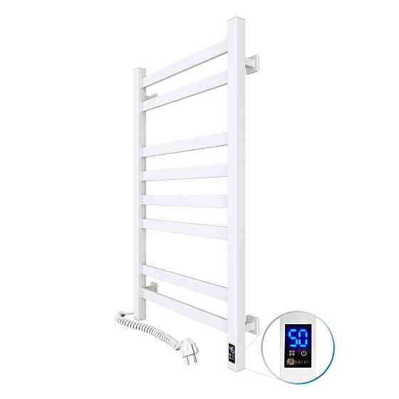 Рушникосушарка електрична NAVIN Авангард 480х800 Sensor, біла, ліва, таймер Київ