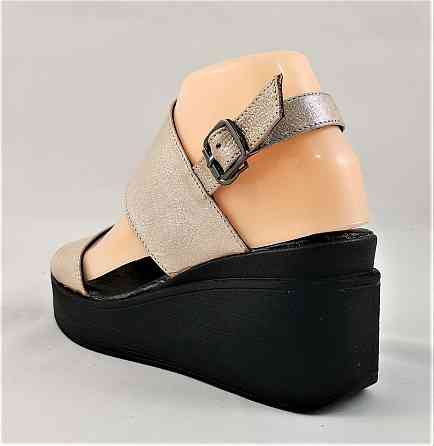 Жіночі Сандалі Босоножки на Танкетці Платформа Бежові Літні (розміри: 36) - 76-4 Дніпро