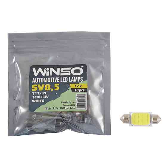 LED автолампа Winso 12V COB SV8.5 T11x39, 10шт Київ