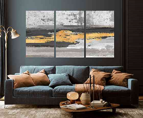 Модульна картина у вітальню/ спальню  Абстракція    ART-175_3A 100х150 см Київ