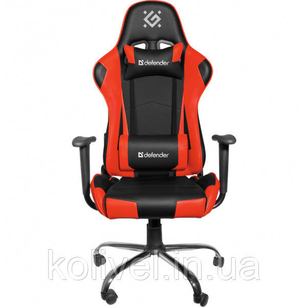 Крісло ігрове Defender Azgard поліуретан, 60мм, Black/Red (64358) Киев - изображение 2