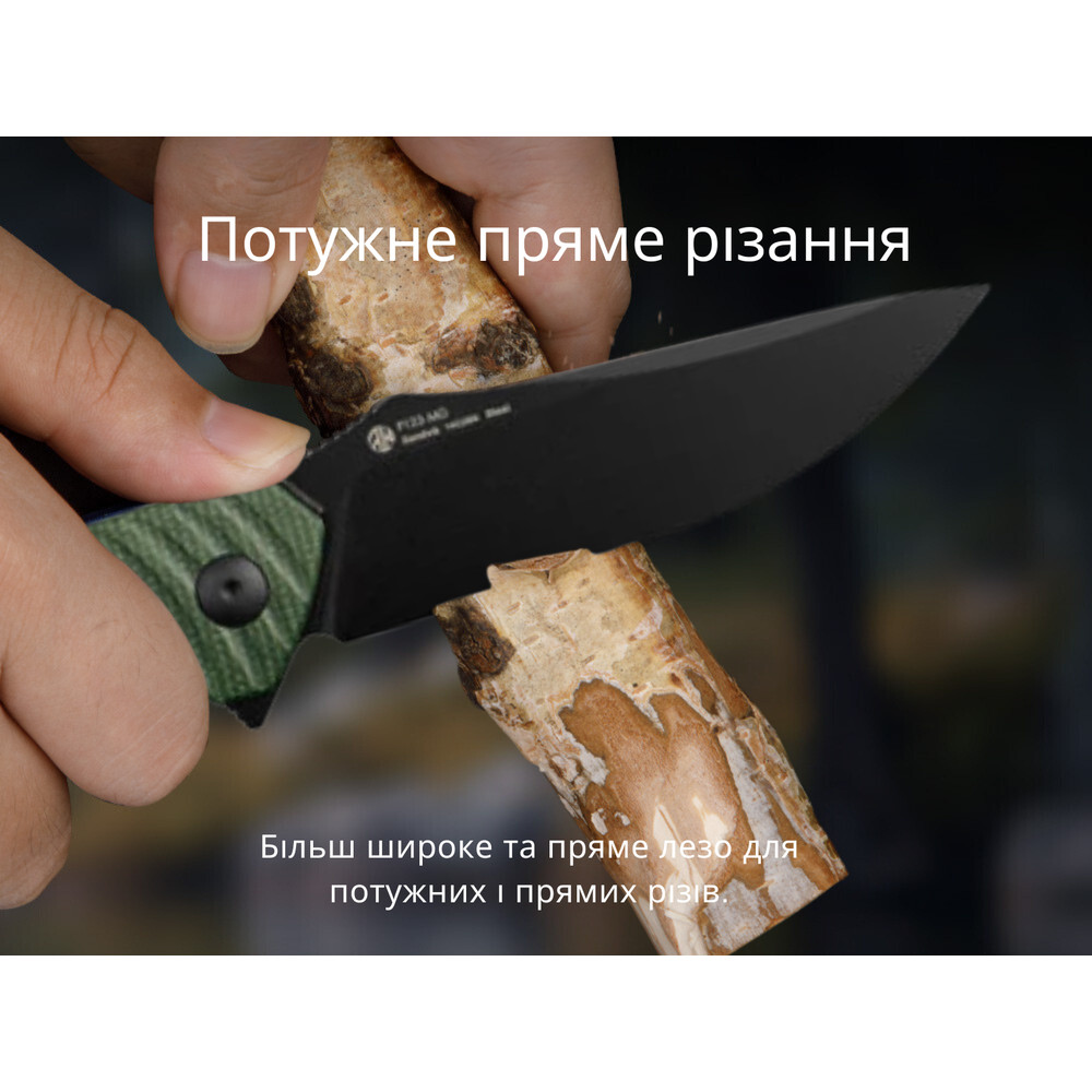Ніж складаний туристичний Ruike P123-MG, (9.2 см) 14C28N / мікарта темно-зелений Киев - изображение 15
