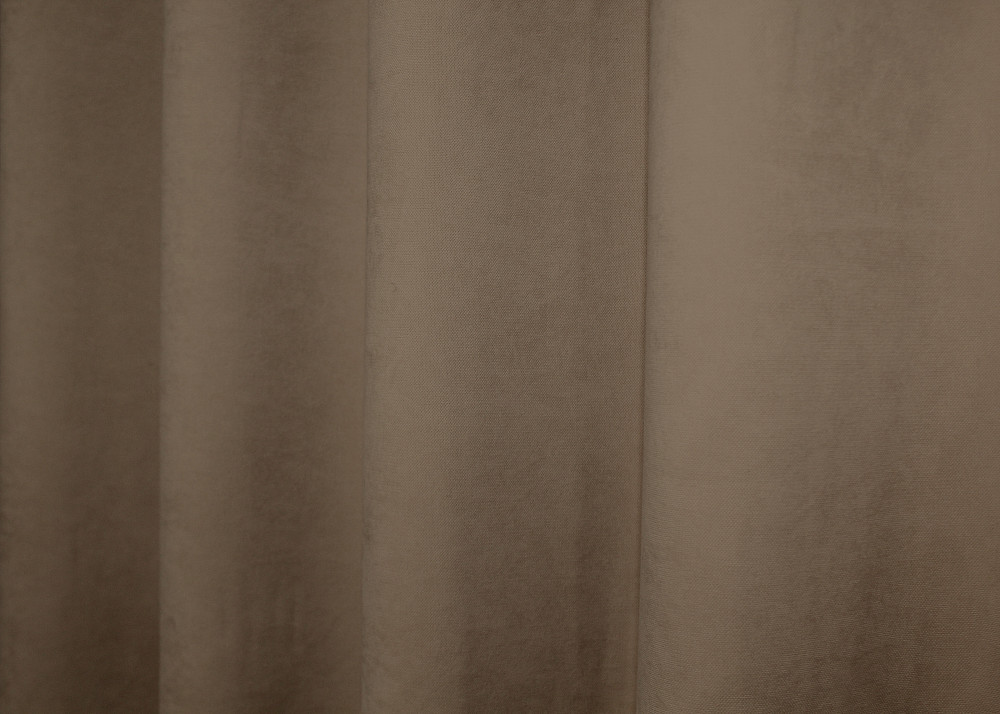 Комплект штор на люверсах VR-Textil Мікровелюр Petek YL № 1799ш Какао 150х270 см 2 шт (37-0265) Київ - фото 8