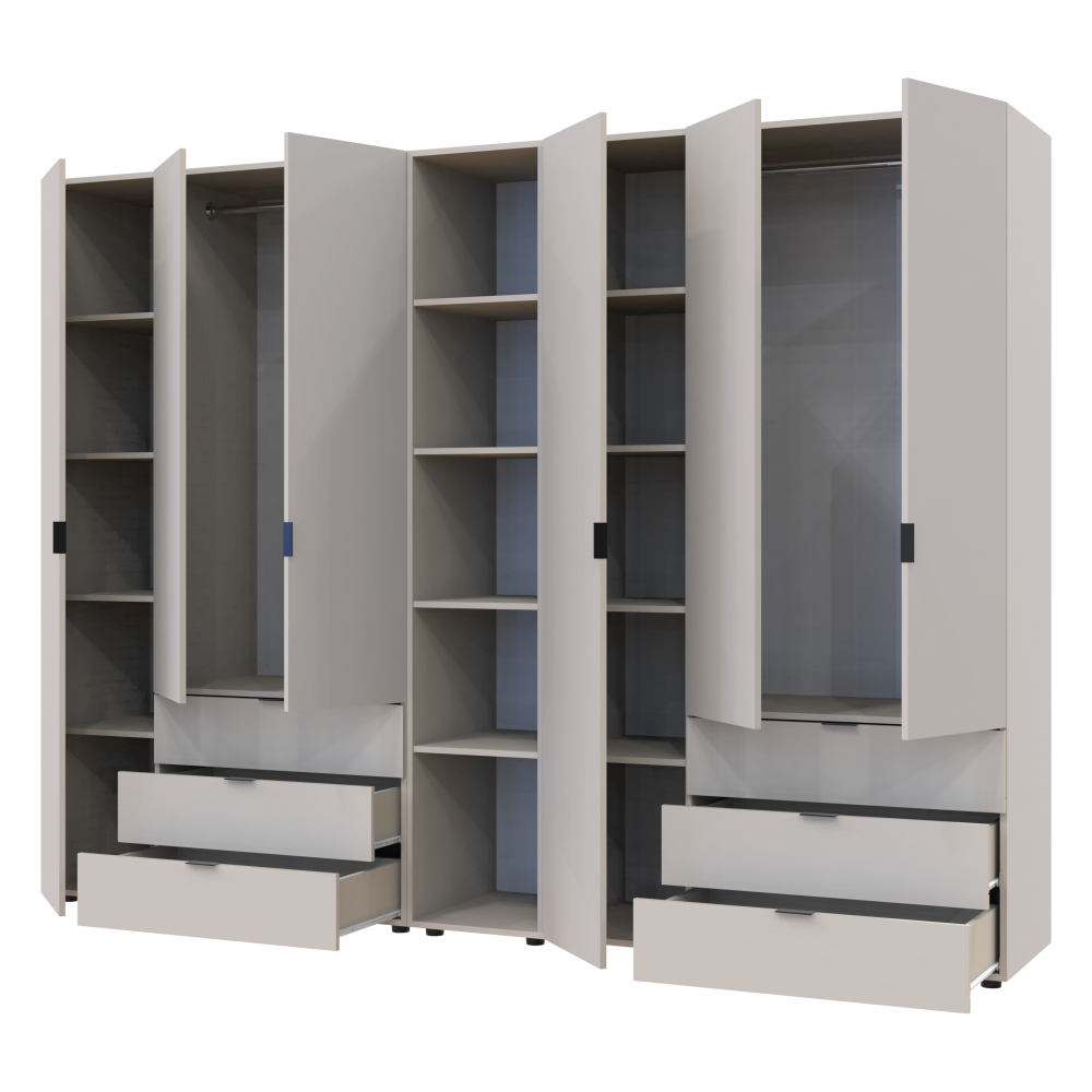 Комплект шкафов для одежды Doros Гелар (3 шт.) 270,6х49,5х203,4 см Кашемир (DRS-011252) Львов - изображение 4