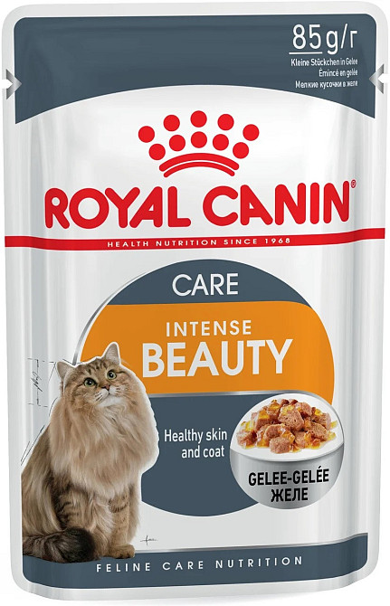 Royal Canin Intense Beauty Jelly (Роял Канін Інтенс Б'юті) вологий корм для кішок для шкіри та шерсті від 12 міс. 0.085 кг. х 12 шт. Запоріжжя - фото 1