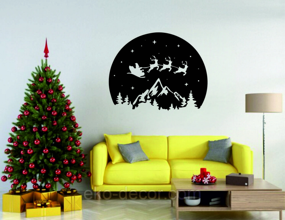 Декоративное настенное Панно «Новый год», Декор на стену 70*55 см, Чёрный Киев - изображение 4