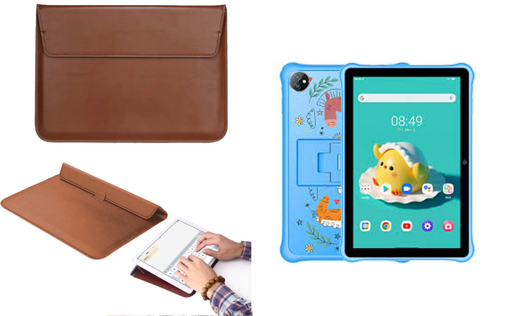 Чохол-конверт VitoCase для Blackview TAB A7 Kids, з функцією підставки для планшета Коричневий Київ - фото 1