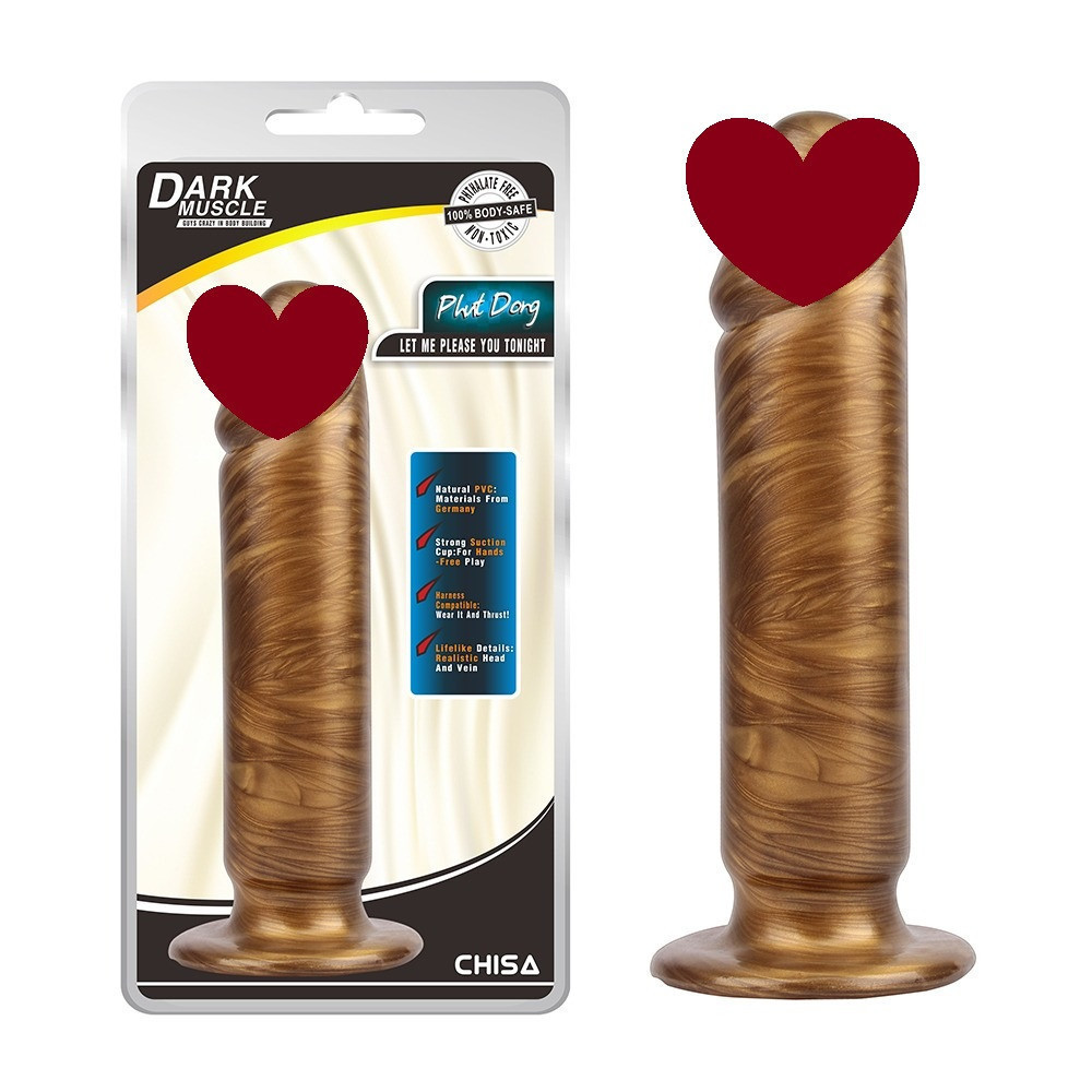 Фаллоимитатор реалистичный гигантский Chisa Dark Muscle на присоске, золотой Sex Aura Киев - изображение 1