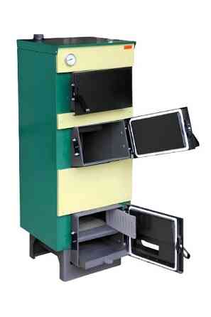 Твердопаливний котел Тивер КТ-24-ВУ сталь 5 мм котел з великою топкою на дровах 24 кВт до 220 м2 задній димохід Україна Тернопіль