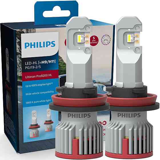 Комплект світлодіодних ламп PHILIPS H9/H11 11362U92X2 LED Ultinon Pro9200 +400% 12/24V Харків