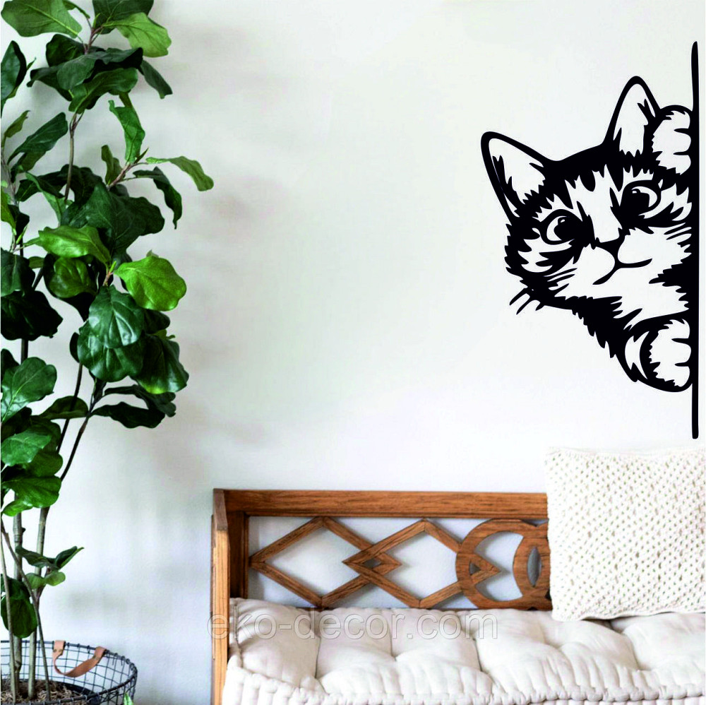Декоративне настінне 3D Панно «Кіт» Декор на стіну з об'ємом (ціна за 1 шт) Київ - фото 2