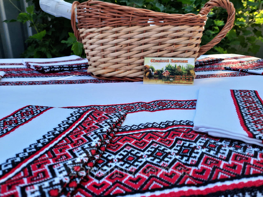 Скатерть вышитая красная Киев - изображение 6