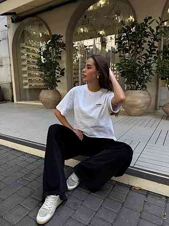 Жіночі базові  об'ємні штани в стилі оверсайз турецький велюр Одеса