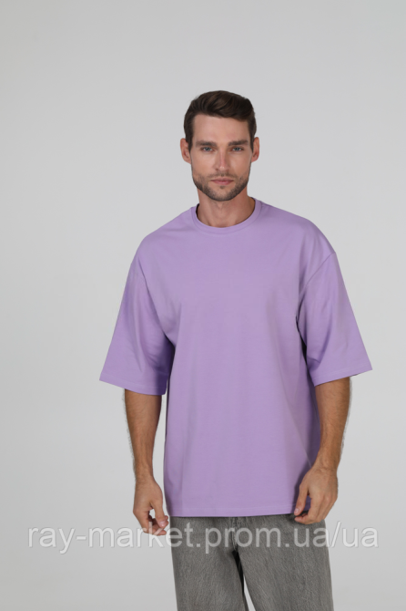 Футболка оверсайз RAY OVERSIZE чоловіча лілова (U0104M-Lilac) L-XL Київ - фото 1