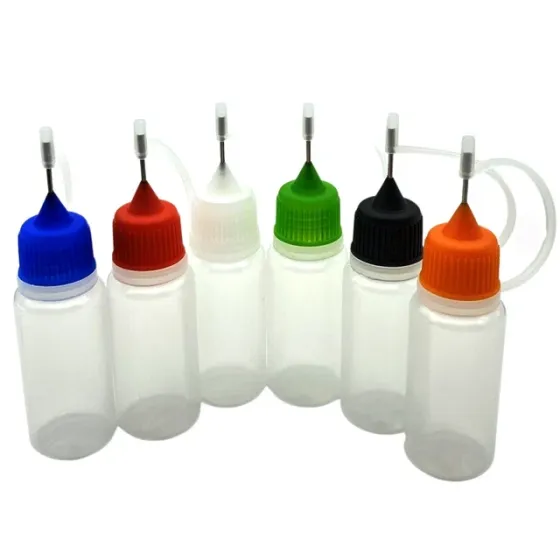 Пластиковые бутылочки 20 мл с носиком и крышками, 5 шт. Киев