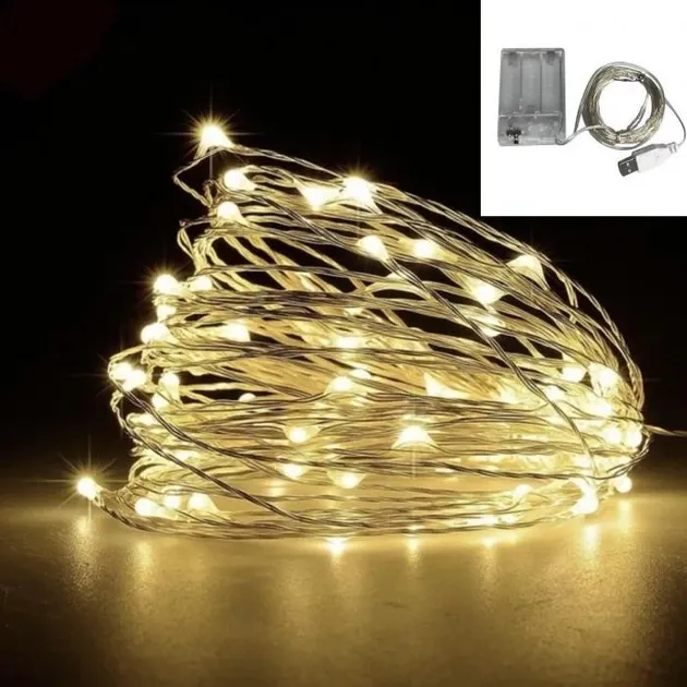 Гірлянда-роса (Copper Wire) 30WW-1 внутрішня, пров.: прозорий, 3 м (Білий-теплий) 7739 Одеса - фото 2