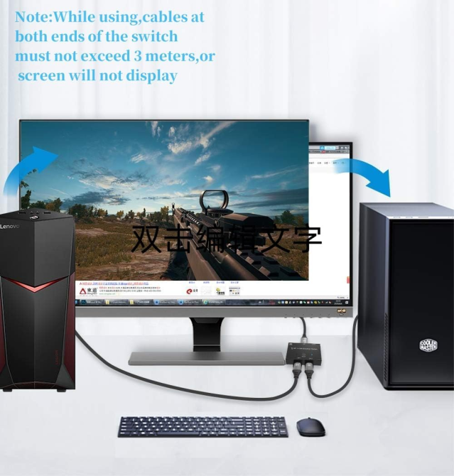 Двонаправлений перемикач DisplayPort 8K DP 1.4 8K@30Hz 4K@120Hz Розгалужувач-конвертер для кількох джерел та дисплеїв Київ - фото 4
