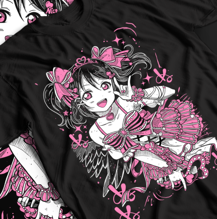 Футболка аниме Лове Ливе Нико Йазава оверсайз (S/M/L) Черний AnimeJ0690 Днепр