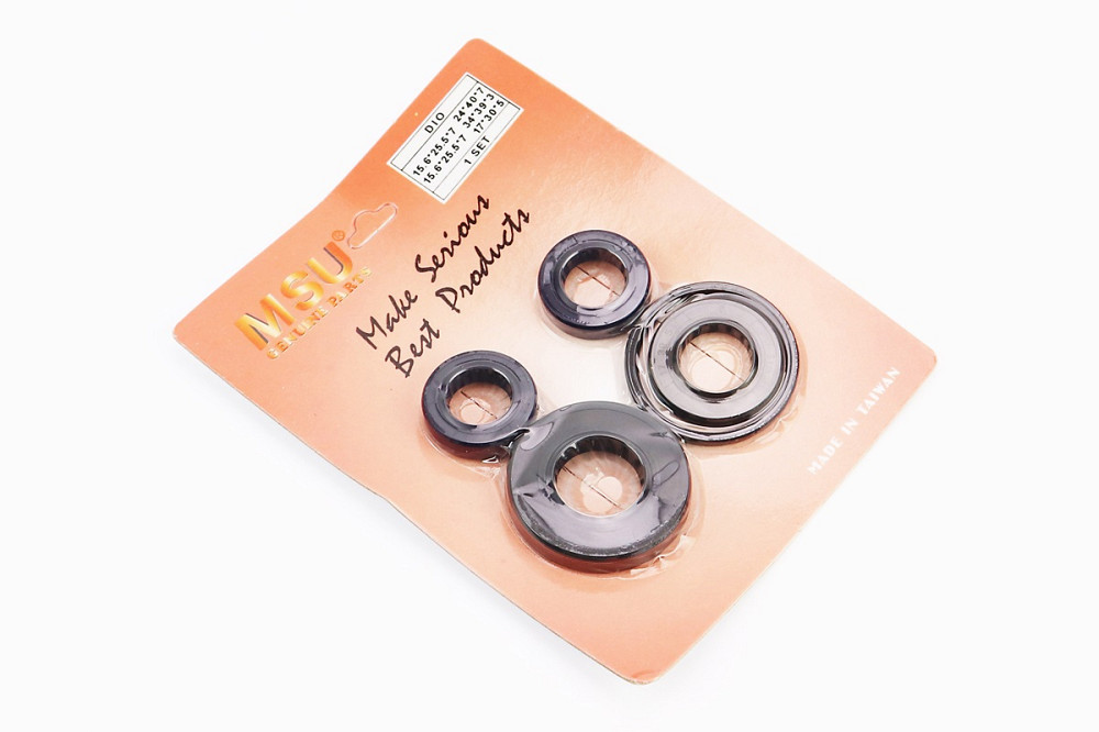 Сальники к-кт 5шт (15,6x25,5x7-2шт; 17x30x5; 24x40x7; 34x39x3) двигуна, Honda DIO Киев - изображение 2