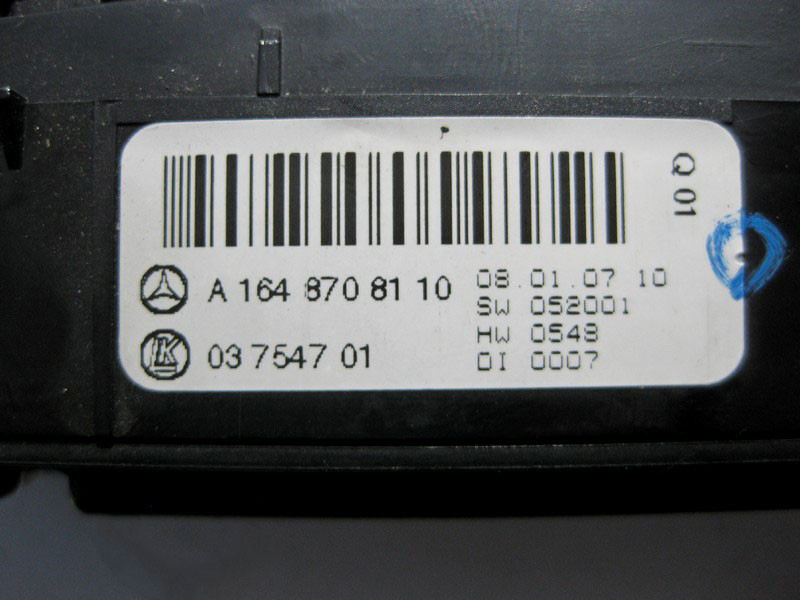 Mercedes-Benz  A1648708110 9174 Блок кнопок підігріву сидінь, аварійки, ESP off, DSR GL X164 Одеса - фото 4