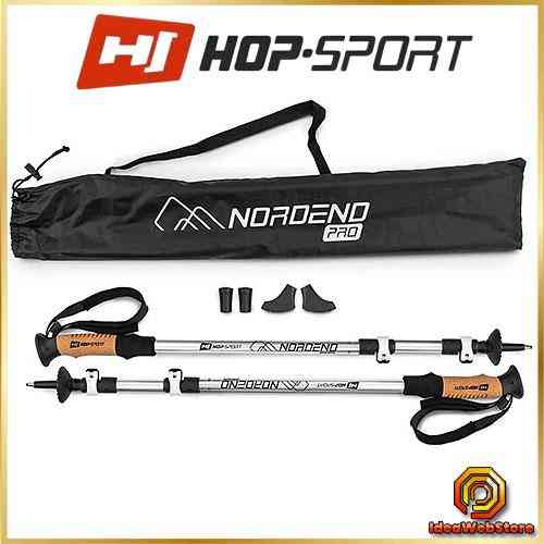 Палиці для скандинавської ходьби трекінгові палиці Hop-Sport Nordend Pro сріблясті 80-135см дві пари чобітків Київ