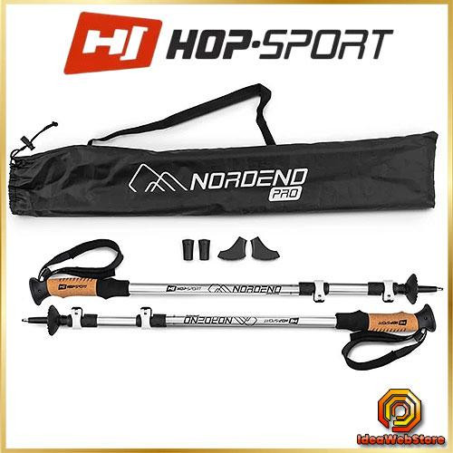 Палки для скандинавской ходьбы трекинговые палки Hop-Sport Nordend Pro серебристые 80-135см две пары сапожек Киев - изображение 1
