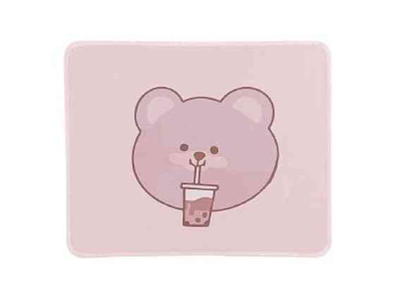 Килимок для мишки 250x210мм Lime Friends pink (ведмідь), антиковзна основа ТМ Gerlax Киев