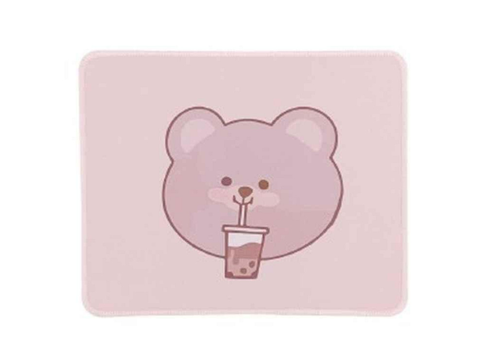 Килимок для мишки 250x210мм Lime Friends pink (ведмідь), антиковзна основа ТМ Gerlax Киев - изображение 1