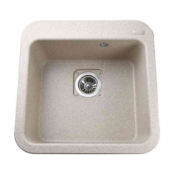 Гранітна мийка Globus Lux BARBORA мигдаль 510х510мм-А0008 Київ
