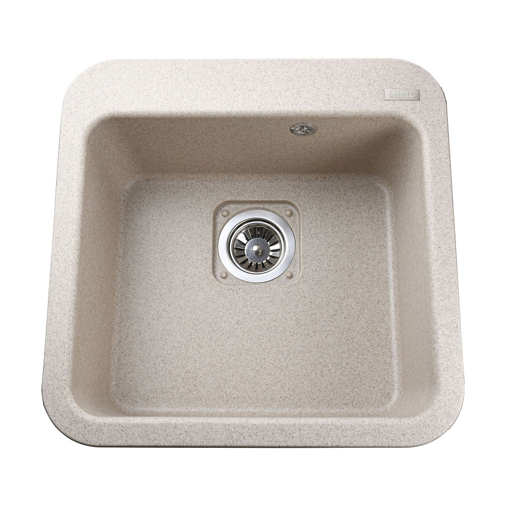 Гранітна мийка Globus Lux BARBORA мигдаль 510х510мм-А0008 Тернопіль - фото 2
