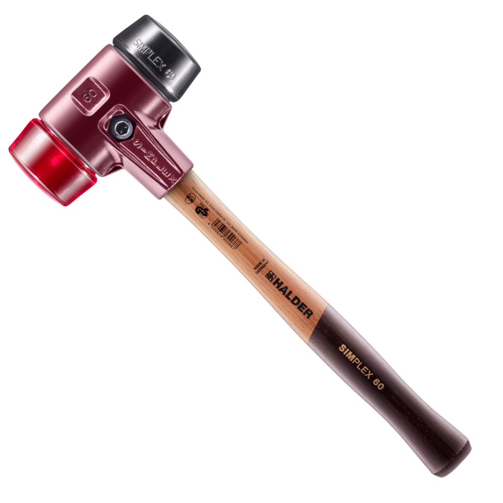 Молоток HALDER Simplex 3026 насадки из черной резины, красного пластика Одесса - изображение 1