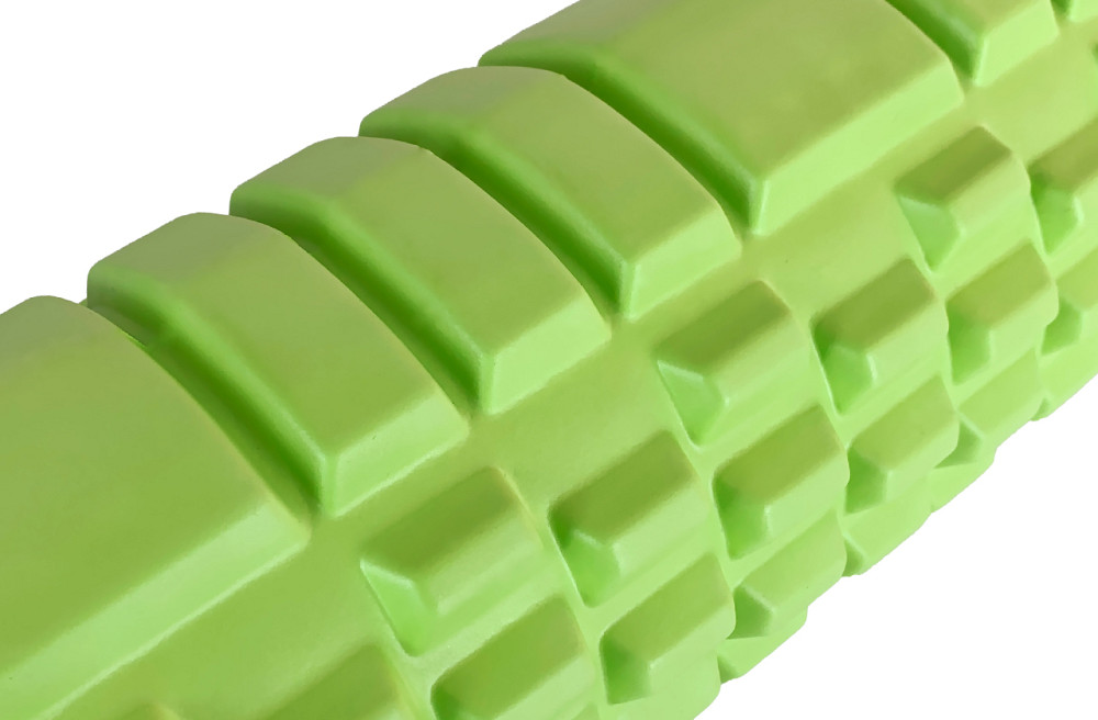 Масажний ролик EasyFit Grid Roller 33 см v.1.1 міцний масажер (салатовий) Коломия - фото 3