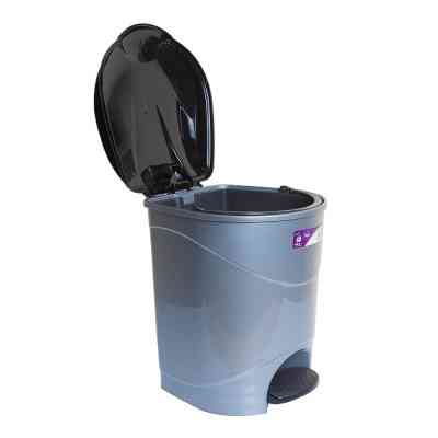 Контейнер для сміття Irak Plastik Bella №1 з педаллю сірий металік 12 л (4559) Вінниця