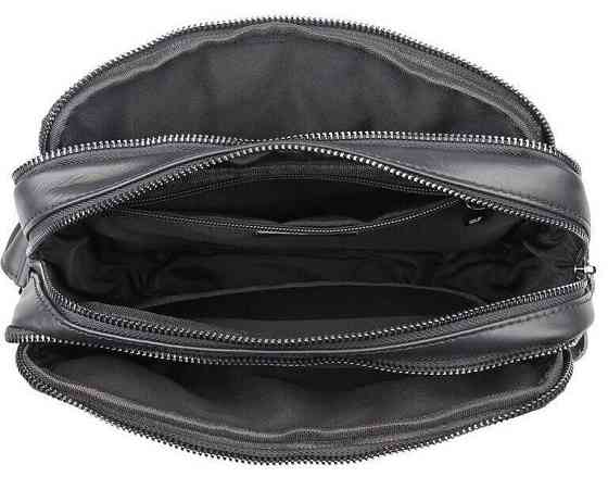 Сумка Vintage 14548 з натуральної шкіри зерниста Чорна Київ