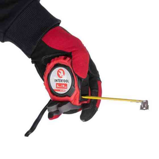 Рулетка з металевим полотном, з фіксатором, 5 м, 19 мм, "Магніт" INTERTOOL MT-0505 Київ