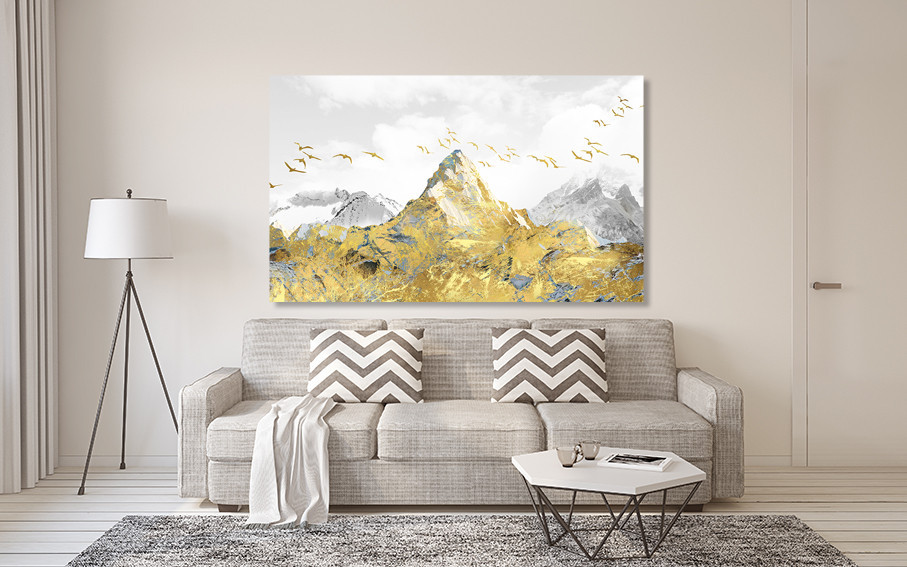 Картина полотно у вітальню / спальню     Золота гора       MLP_249 ( 60х30см ) 40x80 см Київ - фото 2