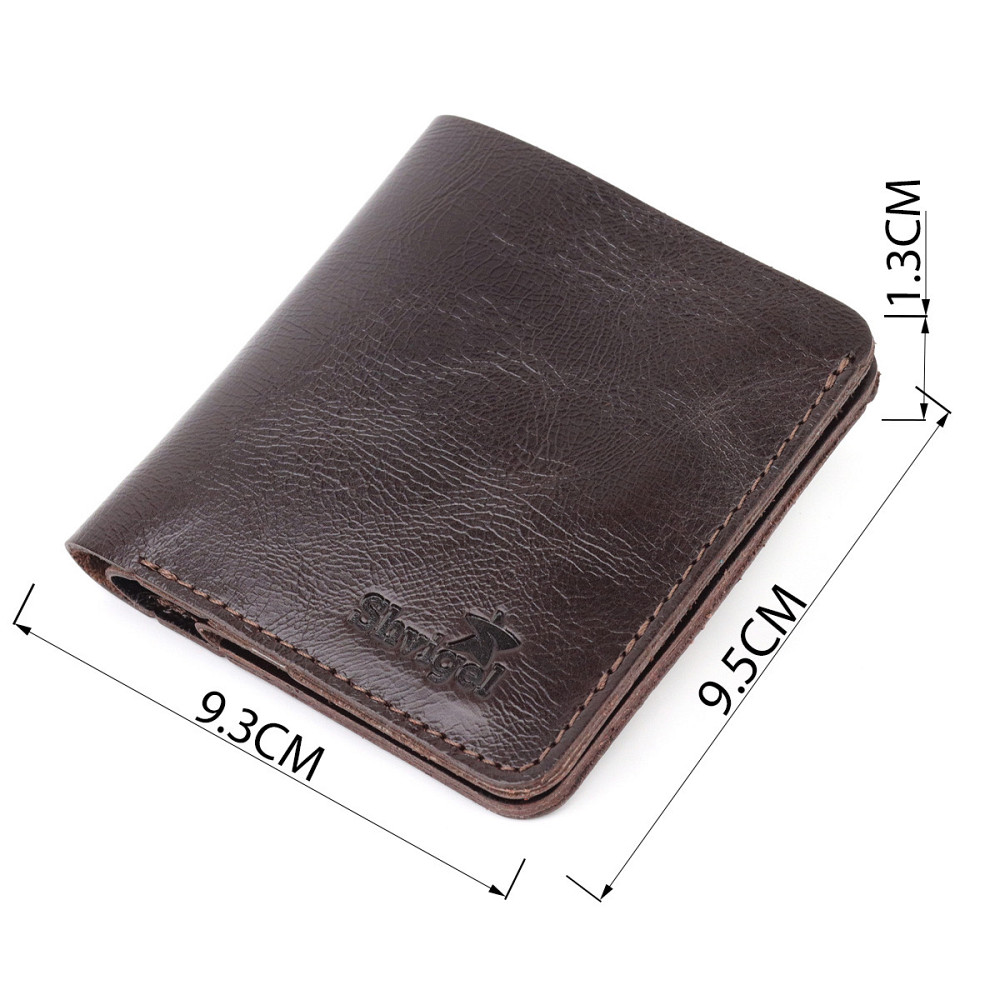 Стильное кожаное портмоне для мужчин Shvigel 16610 Коричневый Киев - изображение 3