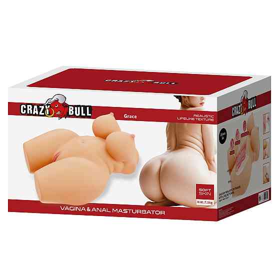 Мастурбатор-торс CRAZY BULL Grace, реалистичный, 37.5 х 24 см Sex Aura Киев