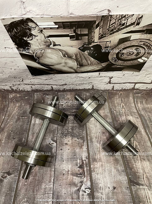 Гантели наборные 2 по 14 кг Гантели, гири, штанги и диски металлические без покрытия Киев - изображение 1