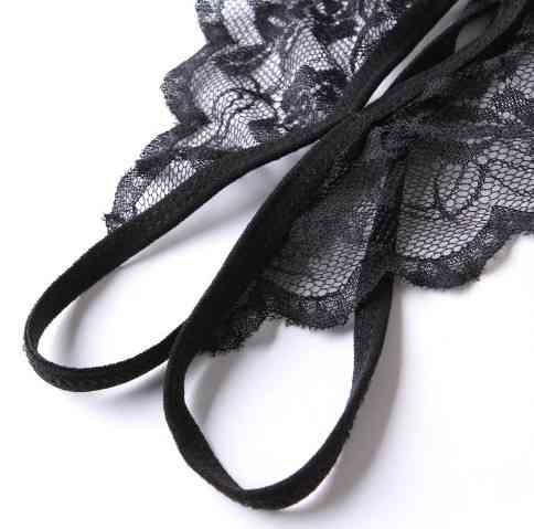 Труси з розрізом жіночі універсальний чорний Київ