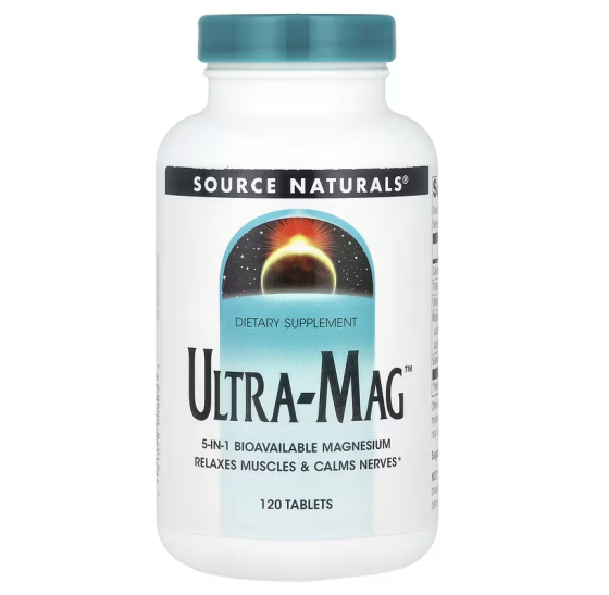 Магний (ультра), Ultra-Mag, Source Naturals, 120 таблеток Луцк
