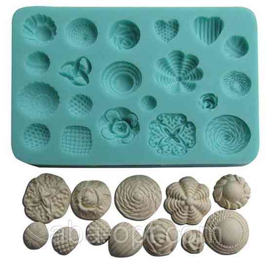 Молд силіконовий " Гудзики" 11 х 7 см ( шт ) Одеса