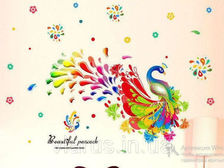 Інтер'єрна наклейка кольорова Павич Київ - фото 5