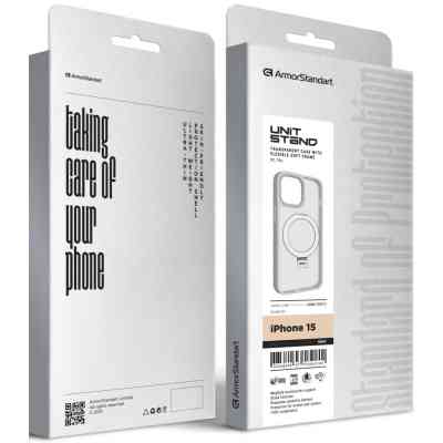 Чехол для мобильного телефона Armorstandart Unit Stand Apple iPhone 15 Grey (ARM70571) Винница