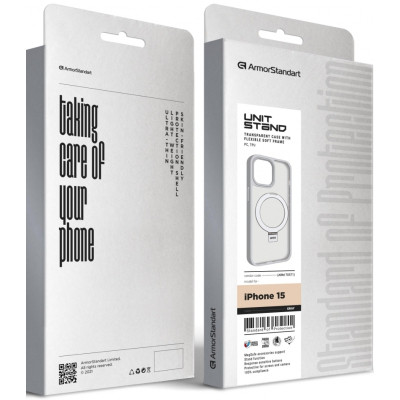 Чехол для мобильного телефона Armorstandart Unit Stand Apple iPhone 15 Grey (ARM70571) Винница - изображение 2