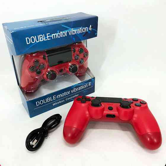 Джойстик DOUBLESHOCK для PS 4, бездротовий ігровий геймпад PS4/PC акумуляторний джойстик. Колір: червоний XO-99 Львів