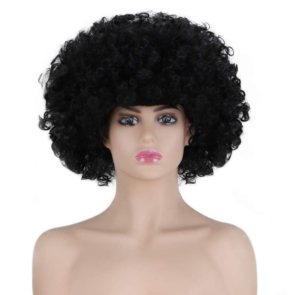 Перука Short Kinky Curly Afro Чорний синтетична термостійка коротка афроперука для жінок і чоловіків 12 дюймів для косплею вечірки Київ - фото 4
