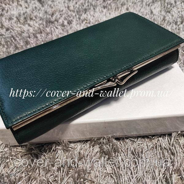 Зелений класичний жіночий гаманець на магнітах з монетницею Marco Coverna 1412 Київ - фото 7
