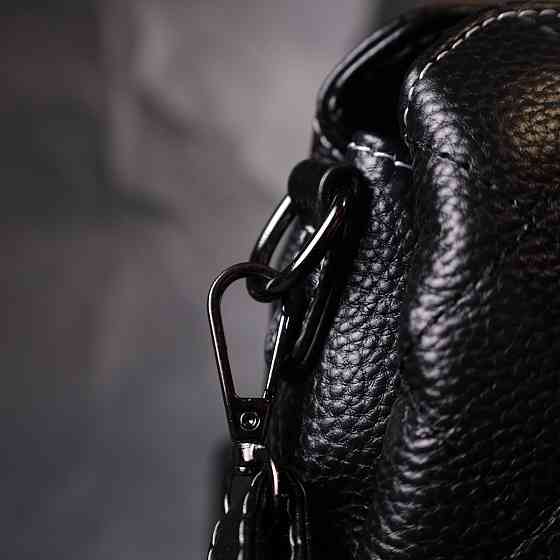 Чудова сумка для стильних жінок із натуральної шкіри Чорна (Vintage) Київ